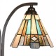 Tiffany bordlampe med 2 skærme H57cm