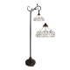 Tiffany gulvlampe Brun-hvid H152cm