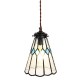 Tiffany loftslampe Hvid-Blå Ø15cm Tiffany loftslampe Hvid-Blå Ø15cm