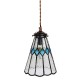 Tiffany loftslampe Hvid-Blå Ø15cm Tiffany loftslampe Hvid-Blå Ø15cm