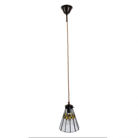Tiffany loftslampe Hvid Ø15cm Tiffany loftslampe Hvid Ø15cm