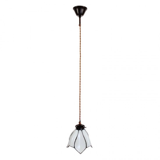 Tiffany loftslampe Hvid Ø18cm Tiffany loftslampe Hvid Ø18cm