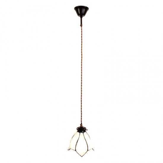 Tiffany loftslampe Hvid Ø18cm Tiffany loftslampe Hvid Ø18cm