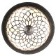 Tiffany loftslampe Hvid Ø38cm med 2 fatninger