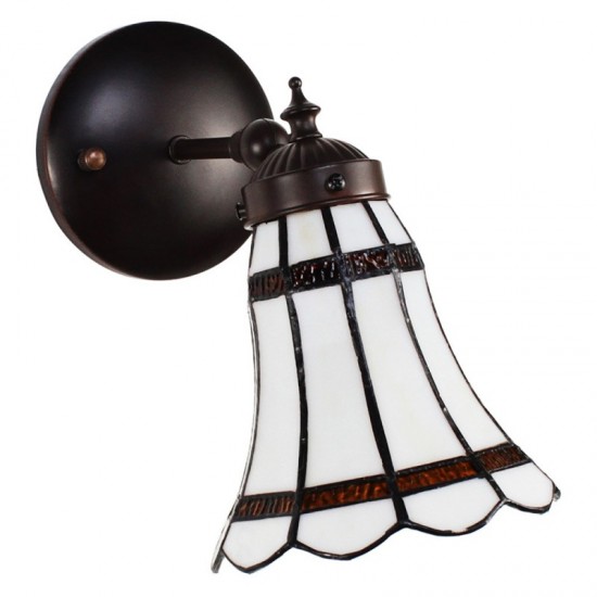 Tiffany væg lampe Hvid Ø17cm Tiffany væg lampe Hvid Ø17cm