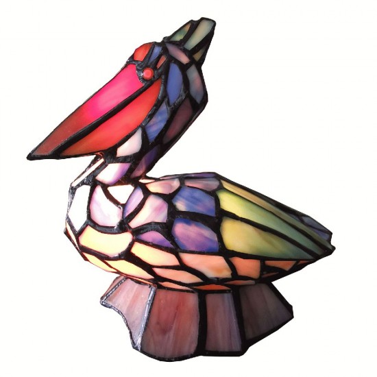 Bordlampe Fugl Tiffany
