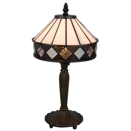 Bordlampe med Tiffany skærm - 36cm høj