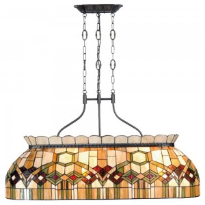 Stor loftslampe Tiffany skærm 92x48cm Stor loftslampe Tiffany skærm 92x48cm