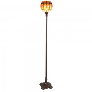 Gulvlampe med Tiffany skærm 184cm høj Gulvlampe med Tiffany skærm 184cm høj