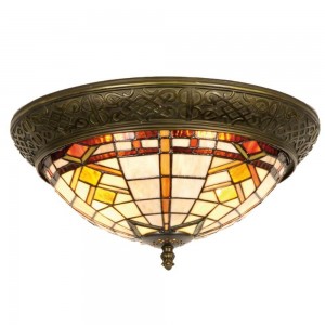 Loftslampe Tiffany rund Ø38cm Loftslampe Tiffany rund Ø38cm