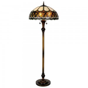 Gulvlampe Tiffany skærm med buer