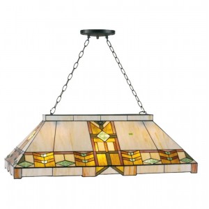 Stor loftslampe Tiffany glas 125cm