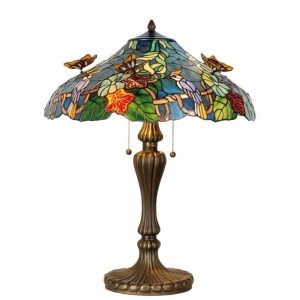 Bordlampe Tiffany skærm flerfarvet 65cm høj Bordlampe Tiffany skærm flerfarvet 65cm høj