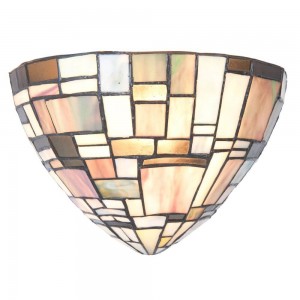 Væglampe Tiffany glas 18cm høj Væglampe Tiffany glas 18cm høj