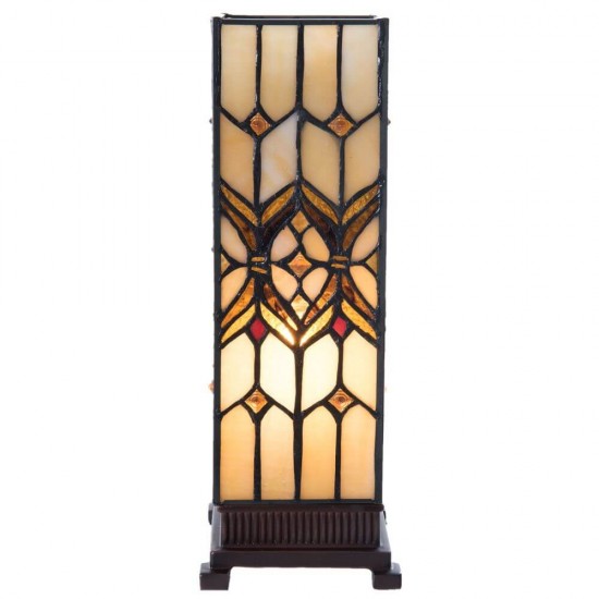 Bordlampe Tiffany glas 12x12cm Bordlampe Tiffany glas 12x12cm