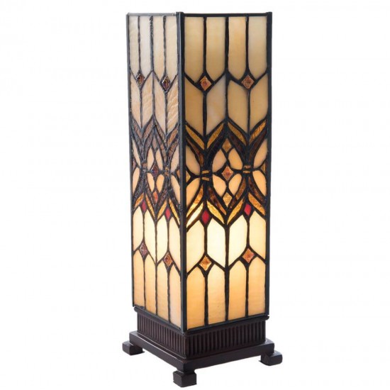 Bordlampe Tiffany glas 12x12cm Bordlampe Tiffany glas 12x12cm