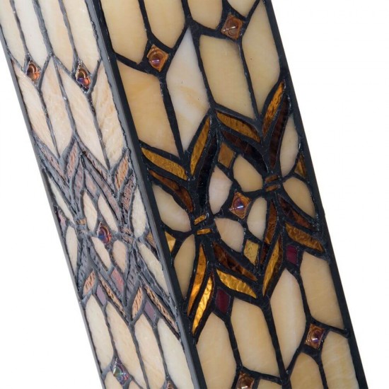 Bordlampe Tiffany glas 12x12cm Bordlampe Tiffany glas 12x12cm