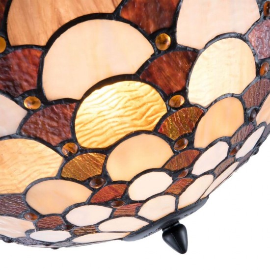 Loftslampe Tiffany glas flerfarvet Ø41cm Loftslampe Tiffany glas flerfarvet Ø41cm