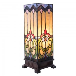 Bordlampe med Tiffany skærm - 44cm høj Bordlampe med Tiffany skærm - 44cm høj