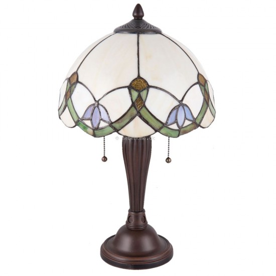 Bordlampe med Tiffany skærm 50cm høj