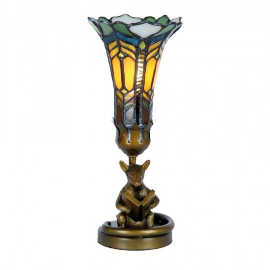 Bordlampe uplight Tiffany skærm 26cm høj Bordlampe uplight Tiffany skærm 26cm høj
