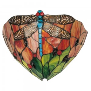 Væglampe Tiffany glas 20cm høj Væglampe Tiffany glas 20cm høj