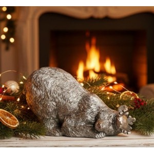 Isbjørn sølv med krone 19cm Lene Bjerre