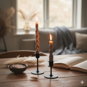 2 stk Twisted Lys Beige i æske