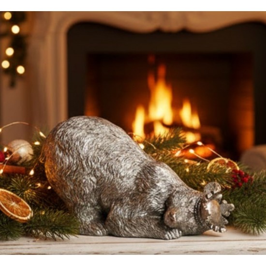 Isbjørn sølv med krone 19cm Lene Bjerre