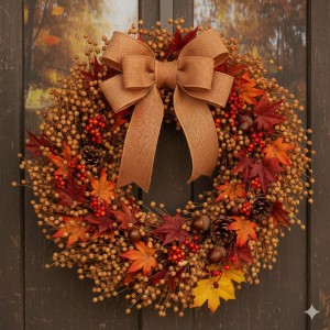 Krans Hør Natur 30cm