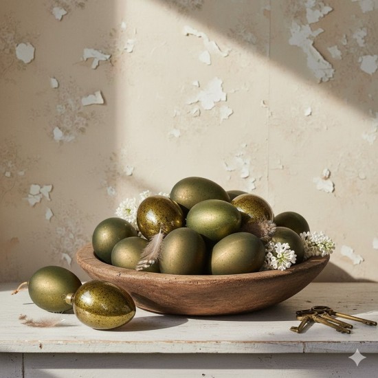 Påskehæng Glas Æg Antique
