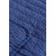 Quilt indigo blue med korssting