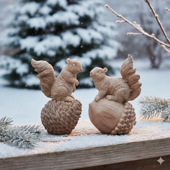 Sæt med to Egern 13 cm