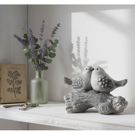 To fugle på gren17 cm