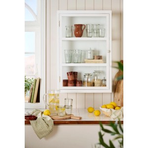 Vægskab Gilleleje med 3 hylder 3 glassider