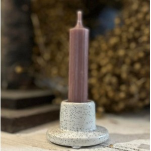 Lysestage til kronelys rustic white