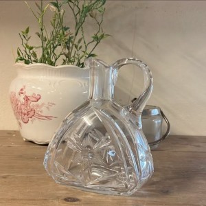 Smuk gammel krystal karaffel  17x15cm