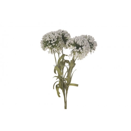 Kunstig hvid Allium - lille buket med 4 - 5 blomster Kunstig hvid Allium - lille buket med 4 - 5 blomster