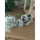 Kunstig hvid Allium - lille buket med 4 - 5 blomster Kunstig hvid Allium - lille buket med 4 - 5 blomster