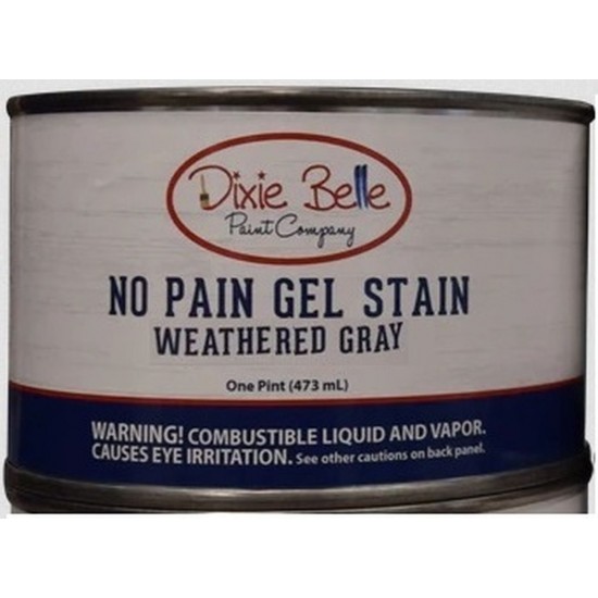 No Pain Gel Stain Weathered Gray 16oz = 473 ml - Oliebaseret bejdse