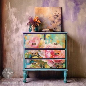 Decoupage Papir - Bold Blooms 59x84 cm Decoupage Papir - Bold Blooms 59x84 cm