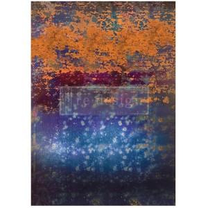 Decoupage Papir - Rustic Blue Rust 59x84 cm Decoupage Papir - Rustic Blue Rust 59x84 cm