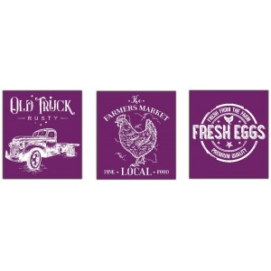 Stencil pakke med 3 stk Selvklæbende - Silkscreen Farmhouse Stencil pakke med 3 stk Selvklæbende - Silkscreen Farmhouse