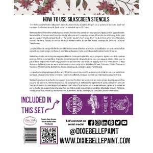 Stencil pakke med 3 stk Selvklæbende - Silkscreen Farmhouse