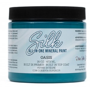 Blågrøn - Oasis 473 ml Silk All-in-one Mineral maling Blågrøn - Oasis 473 ml Silk All-in-one Mineral maling