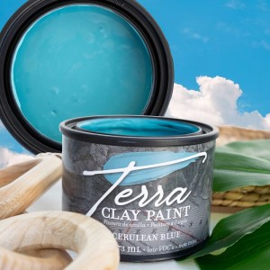 Blå Lermaling Cerulean Blue - Terra Clay Paint Dixie Belle 473 ml