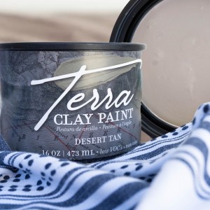 Grå Lermaling Desert tan - Terra Clay Paint Dixie Belle 473 ml