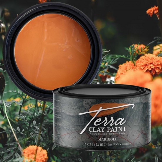 Orange Lermaling Marigold - Terra Clay Paint Dixie Belle 473 ml Orange Lermaling Marigold - Terra Clay Paint Dixie Belle 473 ml