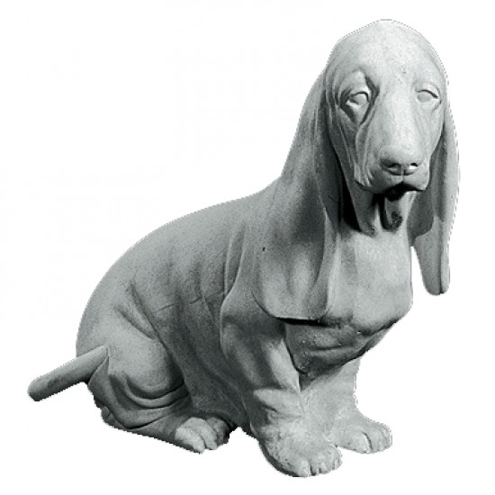 Havefigur Basset Hund i marmor