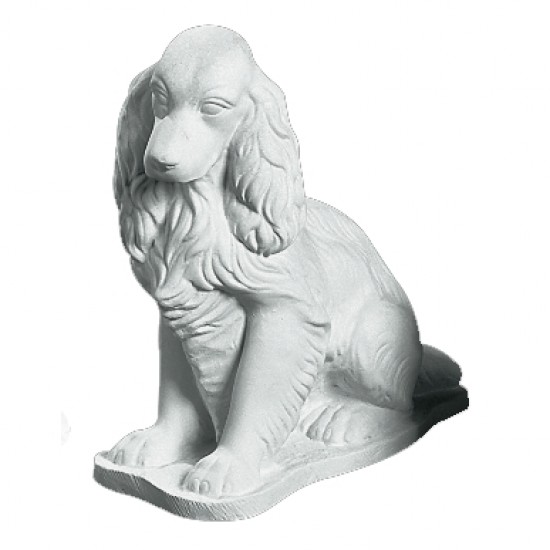 Havefigur i marmor - en hund - Cockerspaniel